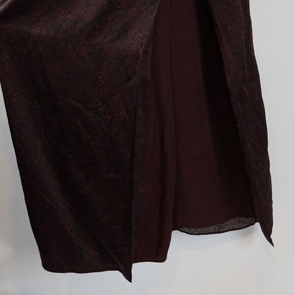 Nicholas Silvina Twist Wrap Cutout Snakeskin Gown 100% Silk - Size 0/XS - EUC - Picture 5 of 11